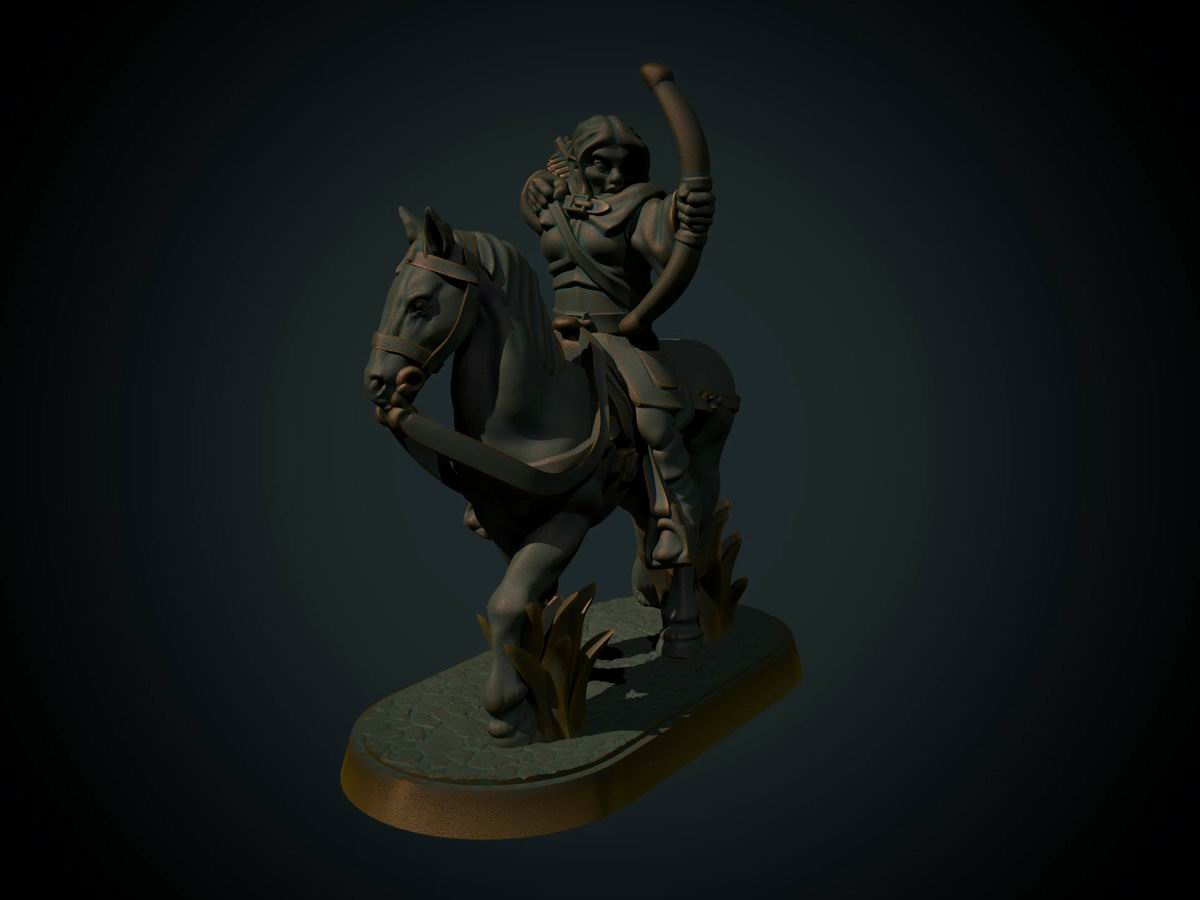 Horse Halfelf Female Archer 01 (Brite Minis)