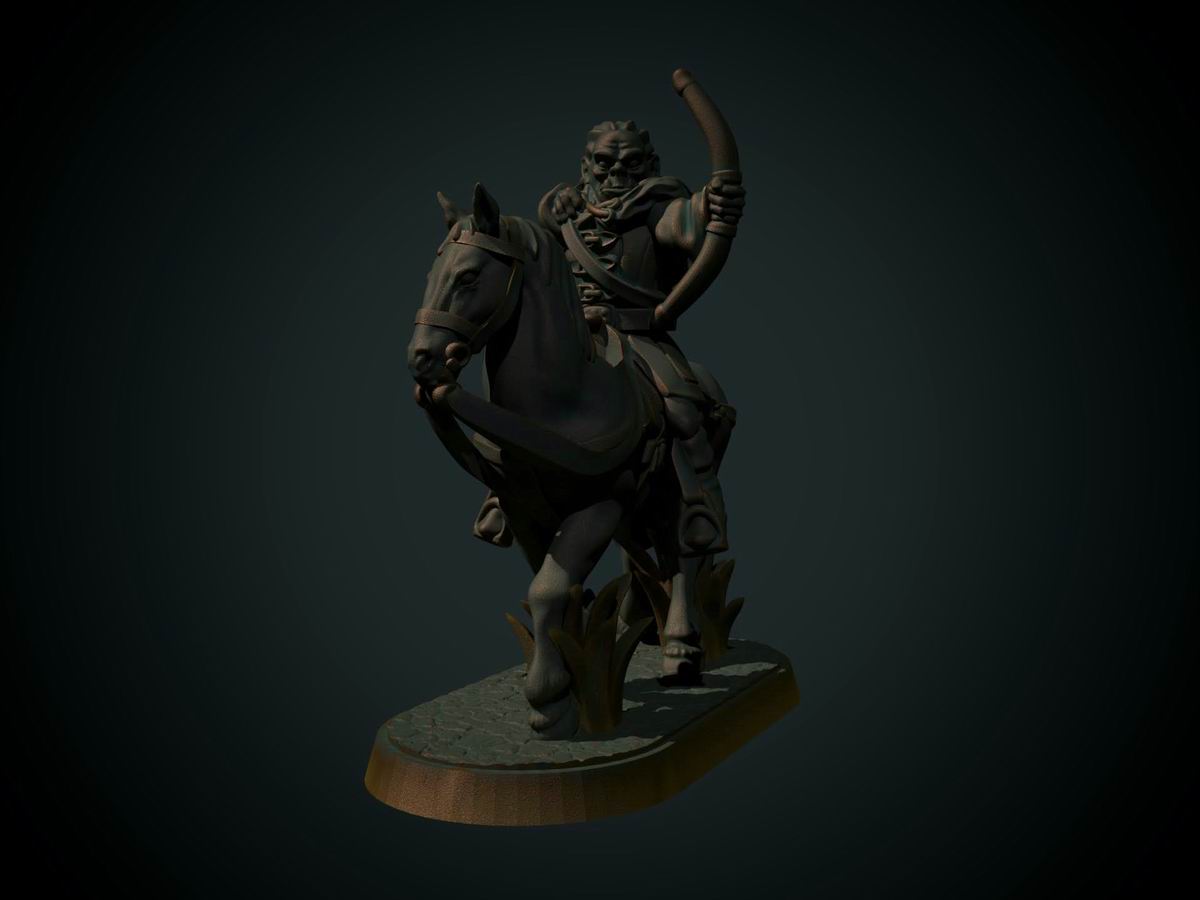 Horse Halforc Archer 01 (Brite Minis)